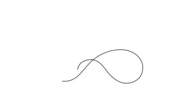 Yılan 1 çizgi sanat animasyonu, el çizimi hareketleri. Bayram konsepti, bayram konsepti, Çin astrolojik burcu, zehirli sürüngen yılan ana hatlı video-.4k filmi.