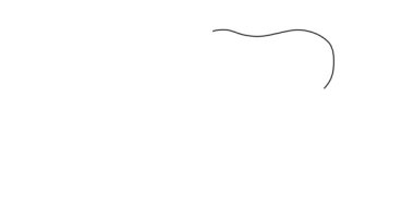 Yılan 1 çizgi sanat animasyonu, el çizimi hareketleri. Bayram konsepti, bayram konsepti, Çin astrolojik burcu, zehirli sürüngen yılan ana hatlı video-.4k filmi.