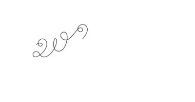 Yılan 1 çizgi sanat animasyonu, el çizimi hareketleri. Bayram konsepti, bayram konsepti, Çin astrolojik burcu, zehirli sürüngen yılan ana hatlı video-.4k filmi.