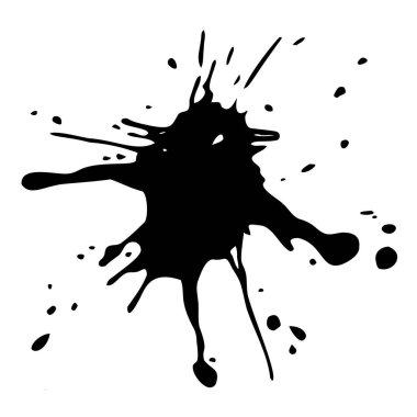 Mürekkep sıçraması dinamik sıçrama, grunge soyut boya damla çizgiler, sıçramalar, noktalar, çizgiler, yaratıcı sıvı leke tasarımı. İzole edilmiş. Vektör.