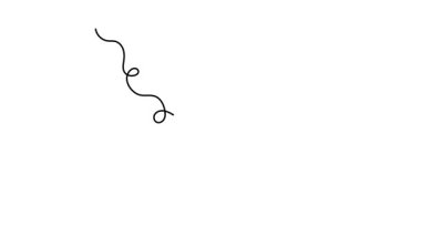 Yaprak bir çizgi sanat animasyonu, el çizimi büyüyen bitki sürekli çevre çizimi. Organik ekolojik botanik brunch konsepti ana hatları, yerde yaşayan bir çiçek, kendi kendine çizim yapan bir film.