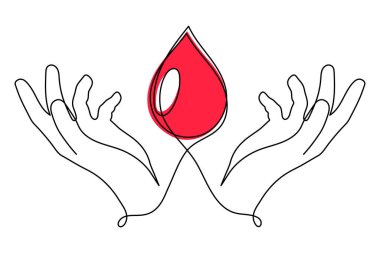 Dünya Kan Bağışı Günü bir sıra sanat, dev damlacık sürekli çevreleme güvenli yaşam çizimi, gönüllü bağışta bulunma sembolü insan nezaketi, 14 Haziran 'da tıbbi hayır kurumuna adanmıştır. Düzenlenebilir vuruş