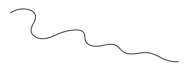 Bir çizgi sanatı, el çizimi dalgalı bölme elementi sürekli kontür çiziyor. Titrek girdap ayırıcı eğrisi volta ve fitil dizaynlı şerit. İzole edilmiş. Düzenlenebilir vuruş.