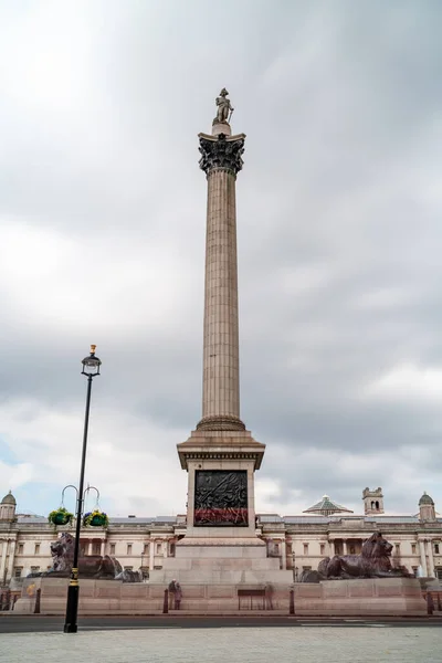 London Απριλιου 2019 Πλατεία Τραφάλγκαρ Την Εθνική Πινακοθήκη Και Την — Φωτογραφία Αρχείου