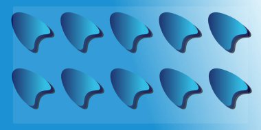 Akışkan gradyan bileşimi. Mavi Fütürist Tasarım posterleri.