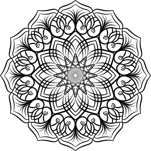 Mandala Scarabocchiata Disegnata Mano Mandala Etnico Con Ornamento Colorato Applicata — Foto Stock