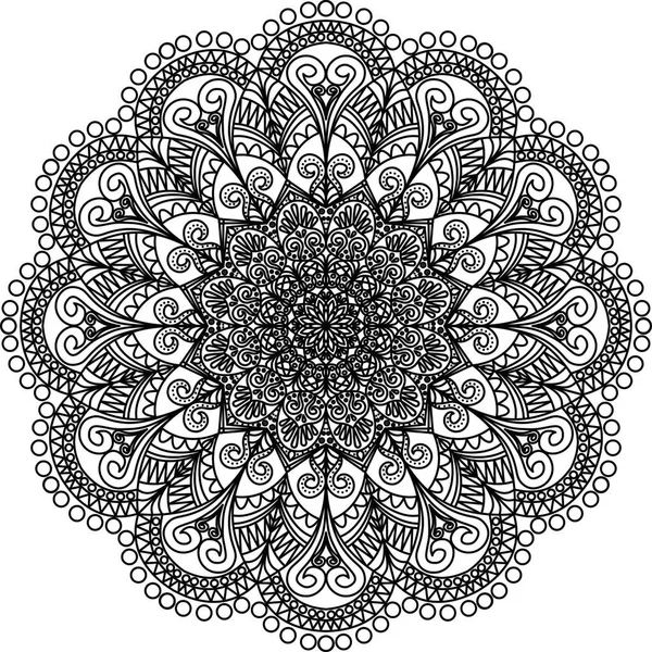 Ręcznie Rysowana Mandala Doodle Etniczna Mandala Kolorowym Zdobieniem Sztuka Stosowana — Zdjęcie stockowe