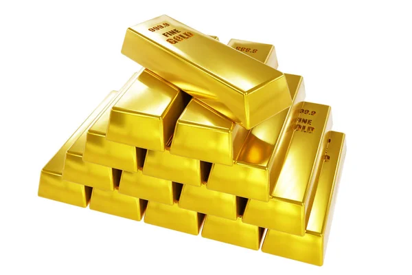 stock image Stack close-up Gold Bars, weight of Gold Bars Concept of wealth and reserve. Concept of success in business and finance, 3d rendering