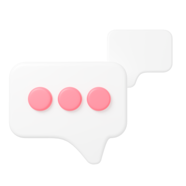 Grafik tasarımı dekorasyonu için 3B oluşturulmuş sohbet simgesi