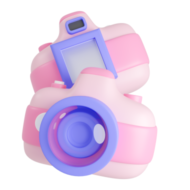 Grafik tasarım dekorasyonu için 3B hazırlanmış kamera simgesi