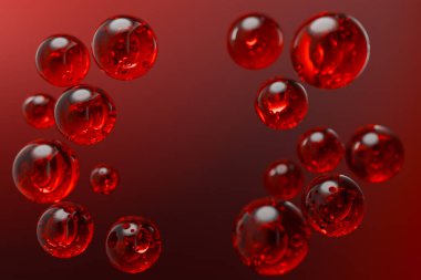 Kan kristali 3 boyutlu moleküler yapı bilimsel görselleştirme fütüristik kimya arka planı 3 boyutlu bulanıklaştırma