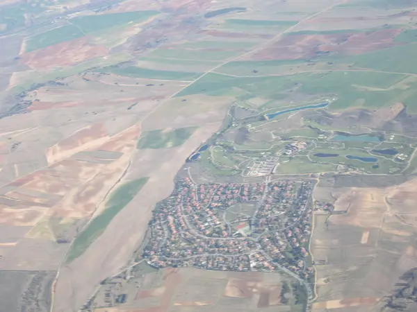 Kırsal bölgenin havadan görünüşü