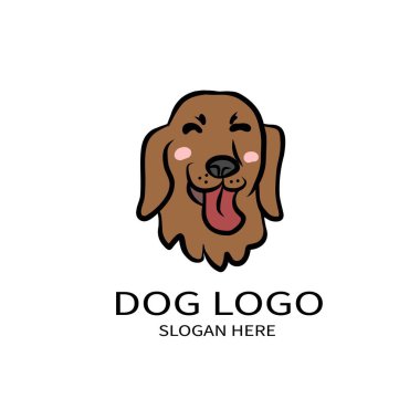Labrador Retriever köpek logosu vektör çizimi