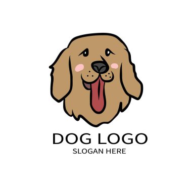 Labrador Retriever köpek logosu vektör çizimi