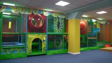 Large, spacious, new childrens room with a lot of toys. Wide view. High quality FullHD footage