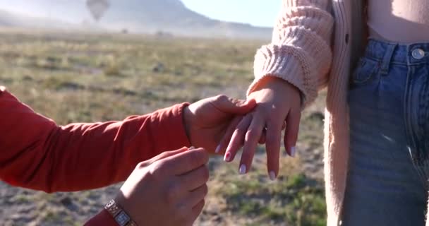 Kapadokya Evlilik Teklifi Yüksek Kalite Görüntü — Stok video
