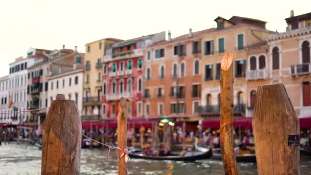 Benátky Historické Domy Grand Canal Itálie Cestování Destinace Kultovní Staré — Stock video