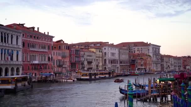 Венеціанські Історичні Будинки Над Гранд Каналом Італія Подорожі Призначення Знакові — стокове відео