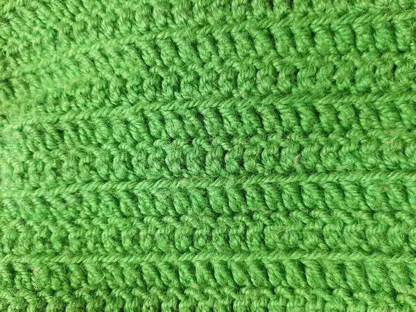 緑のニット糸 背景デザイン 織物のテンプレート — ストック写真
