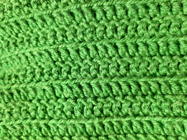 Tricot Vert Fil Fond Design Photographie Textile Modèle Tissu — Photo