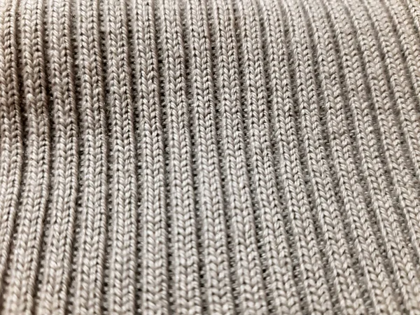 Graues Garnfragment Gestrickt Garn Hintergrundgestaltung Fotografie Textil Textilschablone — Stockfoto