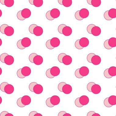 Geometrik şekiller, daireler, toplar, moleküller, geometri. Vektör kusursuz desen. Arkaplan çizimi, kumaş ya da kağıt için dekoratif tasarım. Yeni süsler.