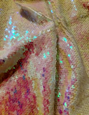 Pullu parlak, güzel kumaş. Arkaplan tasarımı, fotoğrafçılık. Tekstil, kumaş şablonu, modern 