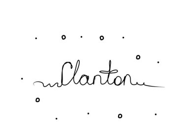 Clanton. City in the USA. One line drawing doodle hand drawn. Vector object illustration, minimalism hand drawn sketch design modern new clipart