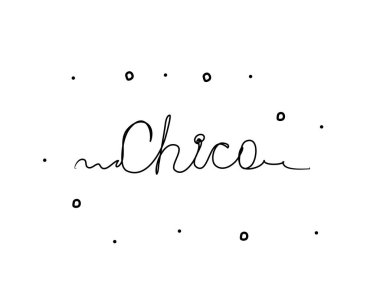 Chico. Amerika 'da bir şehir. Bir çizgi çizilmiş el çizimi. Vektör nesne çizimi, minimalizm el çizimi tasarımı modern tasarım