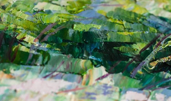 Абстрактный Рисунок Зеленых Мазков Вблизи — стоковое фото