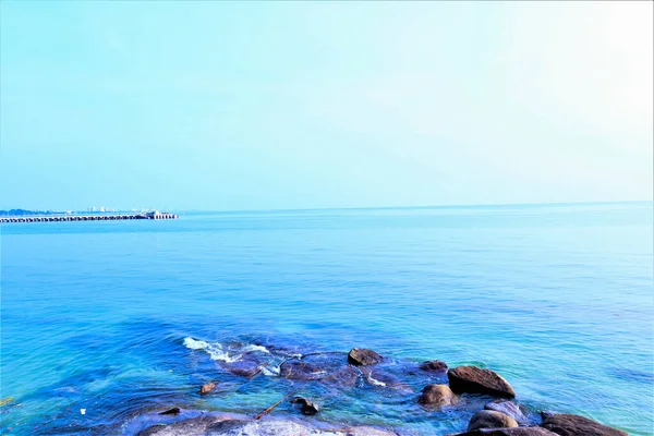 Mooie Golf Het Strand Helder Water Wit Zand Vakantie Andaman — Stockfoto