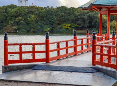 Ohori Park is a pleasant city park in central Fukuoka (Japan) with a large pond at its center. clipart