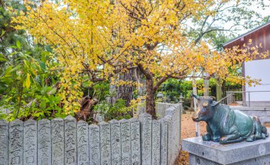 Oxen statue at Dazaifu Tenmangu Shrine clipart