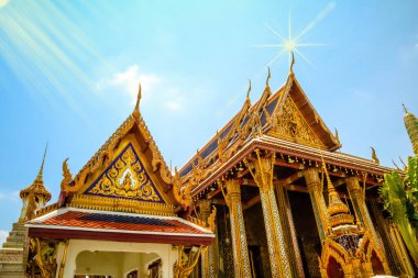 Wat Phra Kaew  temple in the Thailand clipart