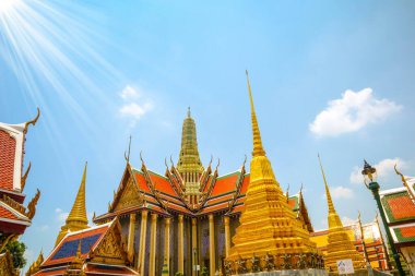 Wat Phra Kaew  temple in the Thailand clipart