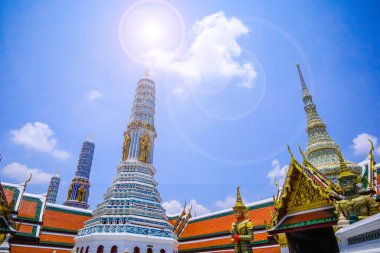 Wat Phra Kaew  temple in the Thailand clipart