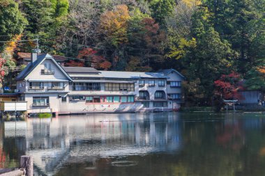 Kitakyushu, Japonya 'da Klasik Mimariyle Sahne Rıhtımı Görünümü