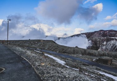 Aso Dağı Nakadake Krateri, Aso, Kumamoto, Kyushu, Japonya