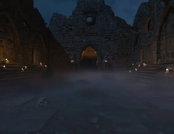 Şeffaf arkaplanı olan 3 boyutlu bir fantezi arkaplanı. Kara Kale mezarlığı harabeye çevirdi. 