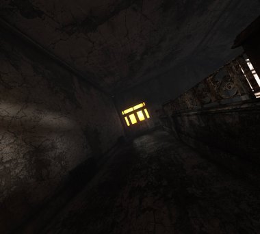 Terk edilmiş bir malikaneden 3D iç mekan