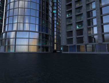 3 boyutlu fantezi gökdelenleri şeffaf arkaplan üzerinde izole edilmiş bir zemin olarak oluşturuldu