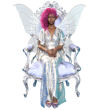 3 boyutlu perili elf kraliçesi şeffaf arkaplanda izole edilmiş.