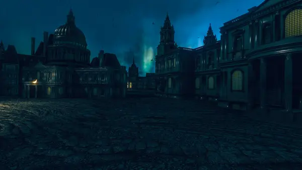 Üç boyutlu karanlık fantezi kasabası