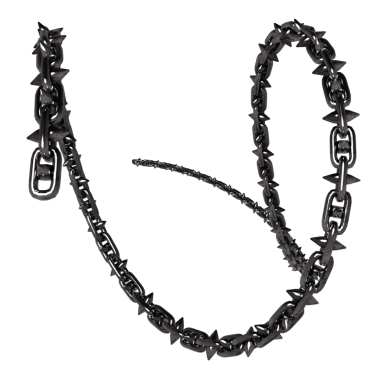 3D yüzen zincir şeffaf arkaplanda izole edildi