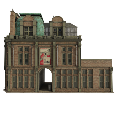 3 boyutlu klasik Avrupa binası şeffaf arkaplanda izole edildi 