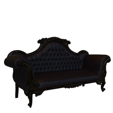 Şeffaf arka planda izole edilmiş 3D antika kanepe