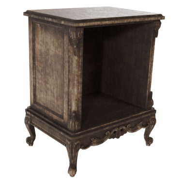 3 boyutlu ahşap dolap şeffaf arkaplanda izole edildi