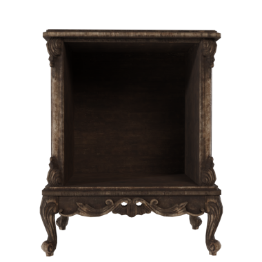 3 boyutlu ahşap dolap şeffaf arkaplanda izole edildi