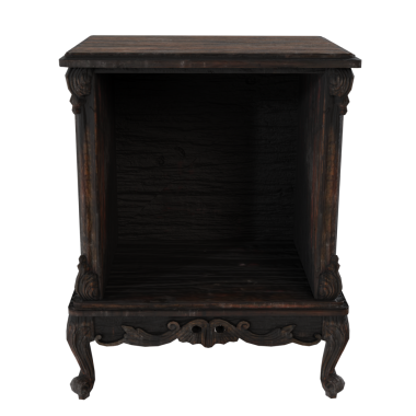 3 boyutlu ahşap dolap şeffaf arkaplanda izole edildi