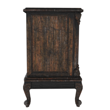 3 boyutlu ahşap dolap şeffaf arkaplanda izole edildi